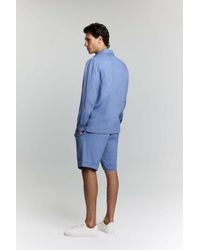 Jendue US - Lucia Denim Linen Shorts - Lyst