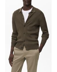 Mango - Ribbed Full Button Cardigan - Lyst