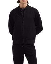 Bugatchi - Soft Touch Knit Reversible Bomber Jacket - Lyst