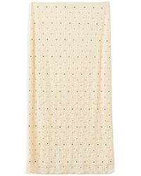 Mango - Studded Midi Skirt - Lyst