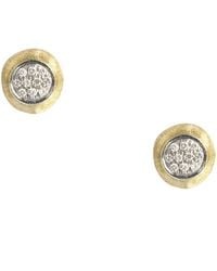 Marco Bicego - Jaipur 18k Yellow & White Gold Diamond Stud Earrings - Lyst