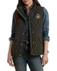 Ralph Lauren - Crest Patch Diamond Quilted Vest - Lyst