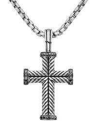 David Yurman - Chevron Cross Pendant, 33.5Mm - Lyst