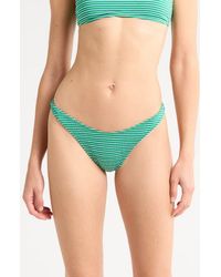 PacSun - Emily Stripe High Leg Scoop Bikini Bottoms - Lyst