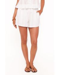 Petal & Pup - Wren Drawstring Cotton & Linen Shorts - Lyst