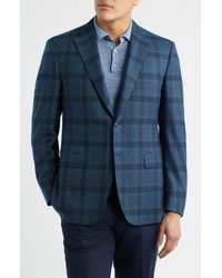 Canali - Siena Regular Fit Windowpane Check Brushed Wool Sport Coat - Lyst
