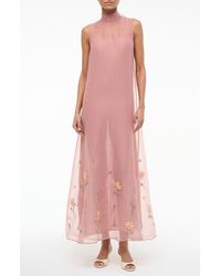 STAUD - Albee Embroidered Sleeveless Maxi Dress - Lyst