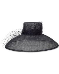 Gigi Burris Millinery - Joanne Wide Brim Silk Veil Hemp Hat - Lyst