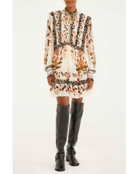 FARM Rio - Berry Garden Long Sleeve Minidress - Lyst
