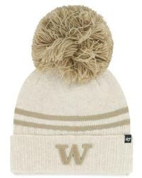 '47 - Washington Huskies Core & Inline Latte Cuffed Knit Hat With Pom - Lyst