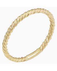 Oradina - Twisted Stackable 14K Gold Ring - Lyst