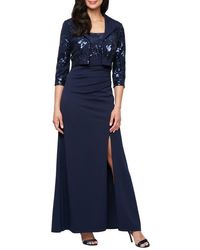 Alex Evenings - Petite Long Scuba Crepe Jacket Dress - Lyst