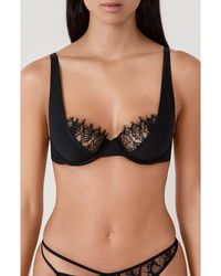 Etam - Mysterieuse Classique Lace Trim Underwire Bra - Lyst