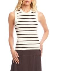 Karen Kane - Stripe Rib Sweater Tank - Lyst
