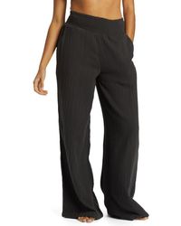 Billabong - New Waves Smock Waist Cotton Gauze Pants - Lyst