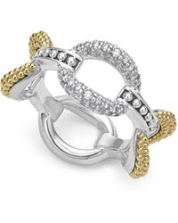 Lagos - Caviar Luxe Diamond Link Ring - Lyst