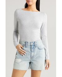 All In Favor - Boat Neck Jersey Top In At Nordstrom, Size X-large - Lyst
