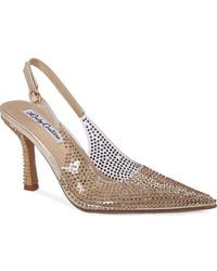 Lady Couture - Clear Rhinestone Slingback Pump - Lyst