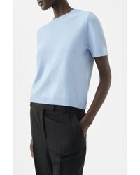 Mango - Short Sleeve Wool & Cashmere Sweater - Lyst