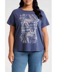 Lucky Brand - Floral Queen Cotton Graphic T-shirt - Lyst