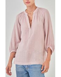ocean + main - Gauze Top - Lyst