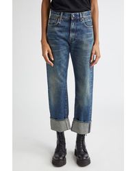 R13 - Cuffed Boyfriend Jeans - Lyst