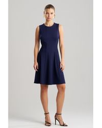 Natori - Compact Knit Fit And Flare Dress - Lyst