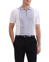 Bugatchi - Quarter Zip Polo Sweater - Lyst