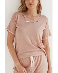 Oyun - Split Neck Tee - Lyst