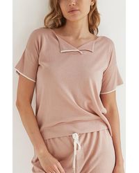 Oyun - Split Neck Tee - Lyst