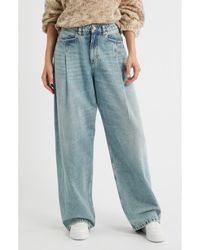 BOSS - High Waist Slouchy Pleated Jeans - Lyst