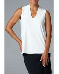 Franne Golde - Luxe Stretch V-Neck Sleeveless Shell - Lyst