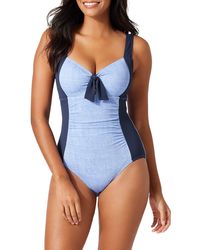 Tommy Bahama - Island Cays Colorblock One-piece Swimsuit - Lyst