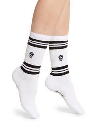McQueen - Alexander Skull Stripe Socks - Lyst