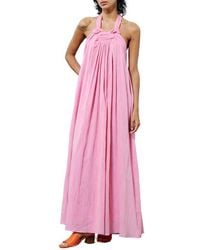 FRNCH - Nouhad Knotted Cotton Maxi Sundress - Lyst