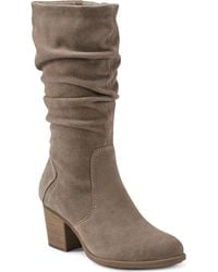 Earth - Vine Narrow Calf Block Heel Boots - Lyst