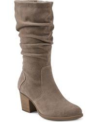 Earth - Vine Narrow Calf Block Heel Boots - Lyst