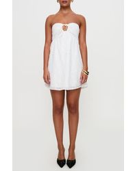 Princess Polly - Rosenberg Strapless Jacquard Babydoll Minidress - Lyst