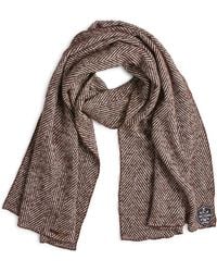 CLIFTON WILSON - Herringbone Wool Scarf - Lyst