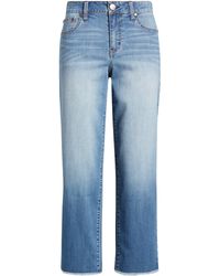 1822 Denim - Raw Hem Crop Straight Leg Jeans - Lyst