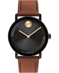 Movado - Bold Evolution 2.0 Leather Strap Watch, 40Mm - Lyst
