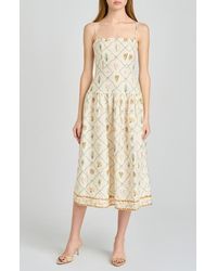 Wayf - Juliet Print Linen Blend Midi Sundress - Lyst