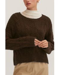 Crescent - Cable Knit Sweater - Lyst