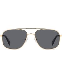Polaroid - 56Mm Polarized Rectangular Sunglasses - Lyst