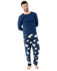 Leveret - Cotton Top & Fleece Pants Printed Matching Family Holiday Pajama Set - Lyst