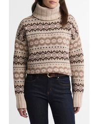 Barbour - Helen Fair Isle Wool Blend Turtleneck Tunic Sweater - Lyst