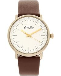 Simplify - The 6200 Leather-Strap Watch - Lyst