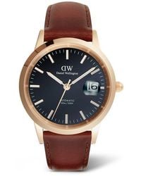 Daniel Wellington - Iconic Automatic Leather Strap Watch, 40Mm - Lyst