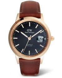 Daniel Wellington - Iconic Automatic Leather Strap Watch, 40Mm - Lyst