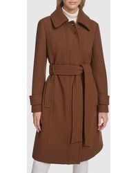 Andrew Marc - Lawley Wool Blend Belted Trench Coat - Lyst